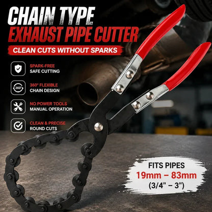 Workshop-Ready Chain Exhaust Pipe Cutter – Spark- 360° Manual Tube