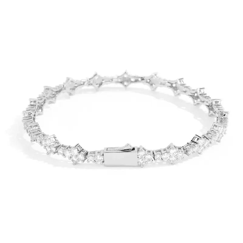 Distinctive Gold Tennis Bracelet 6.5mm – CZ Clover Design