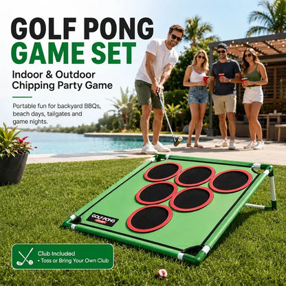 Hands-On Golf Pong Game Set – 20 Balls, Mat & Case