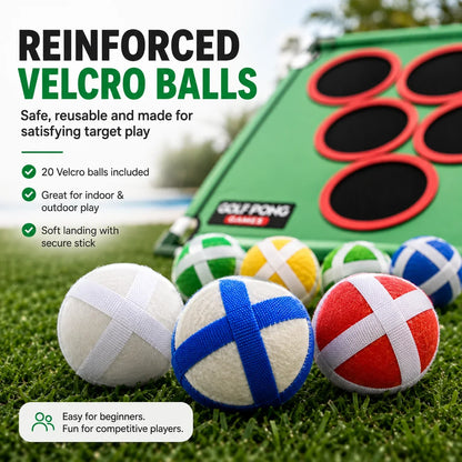 Hands-On Golf Pong Game Set – 20 Balls, Mat & Case