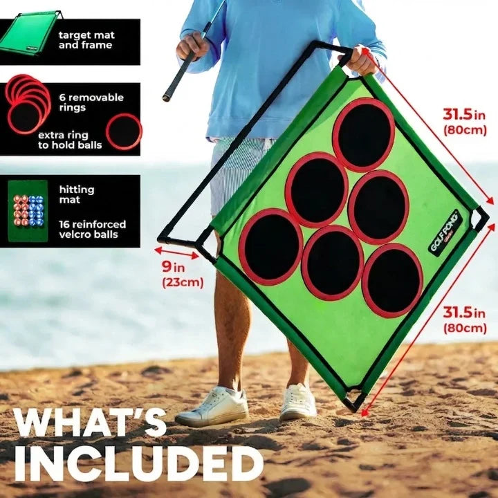 Hands-On Golf Pong Game Set – 20 Balls, Mat & Case