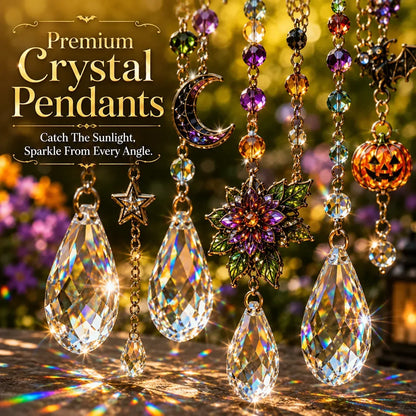Outdoor Crystal Wind Chime – Colorful Acrylic Hanging Garden