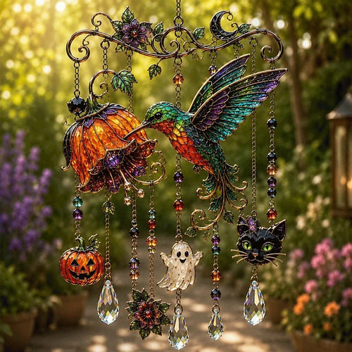 Outdoor Crystal Wind Chime – Colorful Acrylic Hanging Garden