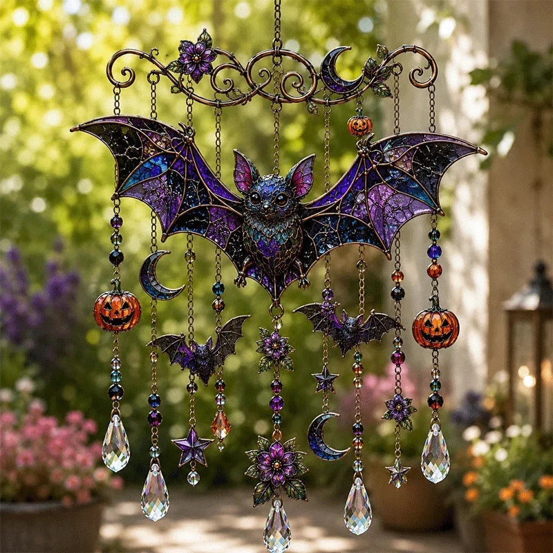 Outdoor Crystal Wind Chime – Colorful Acrylic Hanging Garden