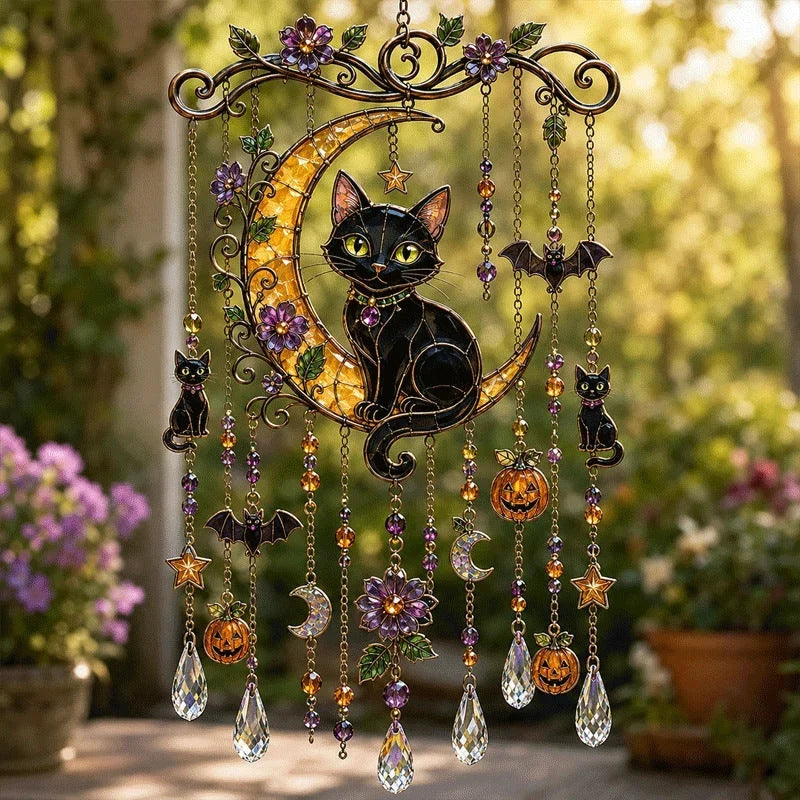 Outdoor Crystal Wind Chime – Colorful Acrylic Hanging Garden