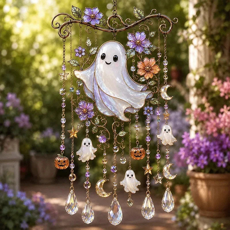 Outdoor Crystal Wind Chime – Colorful Acrylic Hanging Garden