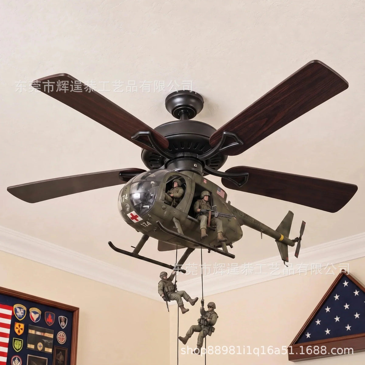 Hands-On Helicopter Ceiling Fan Attachment Kit – Decorative Ceiling