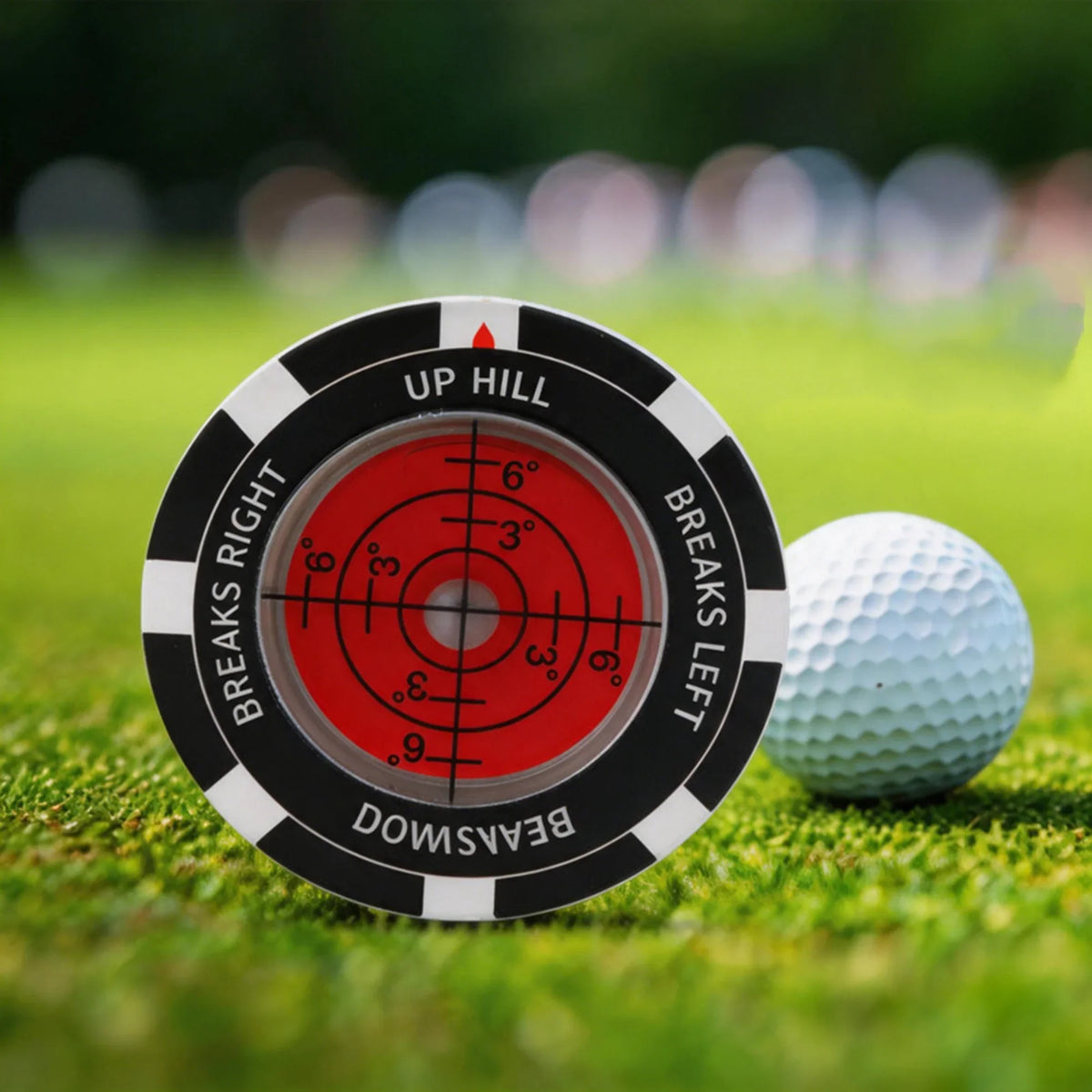 Clear Pocket Slope Gauge for Reading Golf Greens