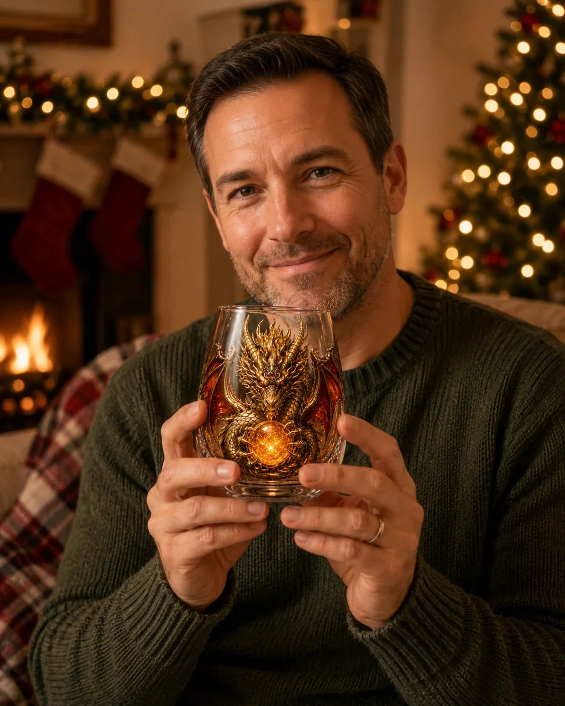 Purpose-Built 3D Mythic Dragon Glass Art Cup – Luxury Raised Fantasy