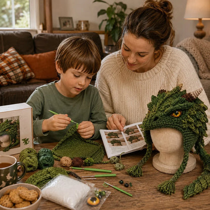 Make-Your-Own Crochet Dragon Hood for Fantasy Costumes