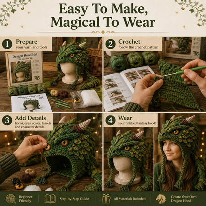 Make-Your-Own Crochet Dragon Hood for Fantasy Costumes