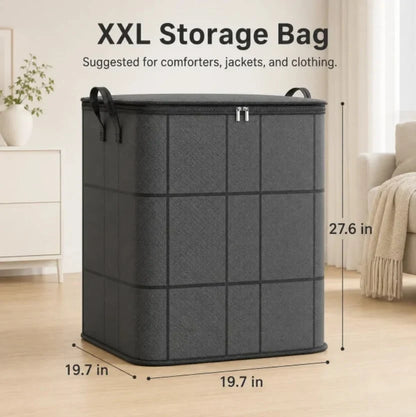 Large Zippered Moving and Storage Bin for Bedding and Sweaters