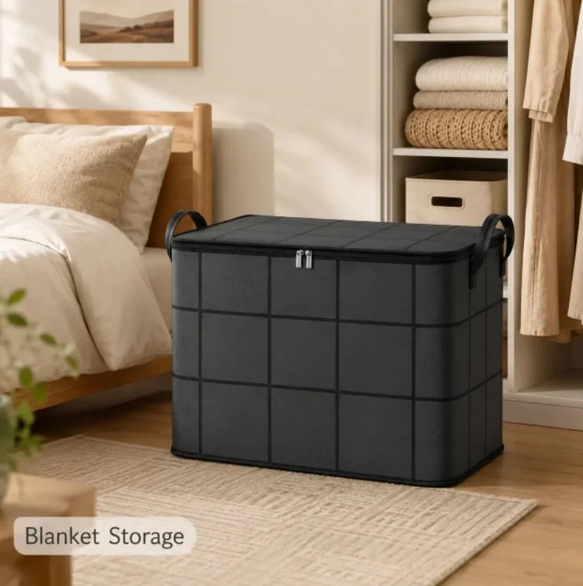 Large Zippered Moving and Storage Bin for Bedding and Sweaters