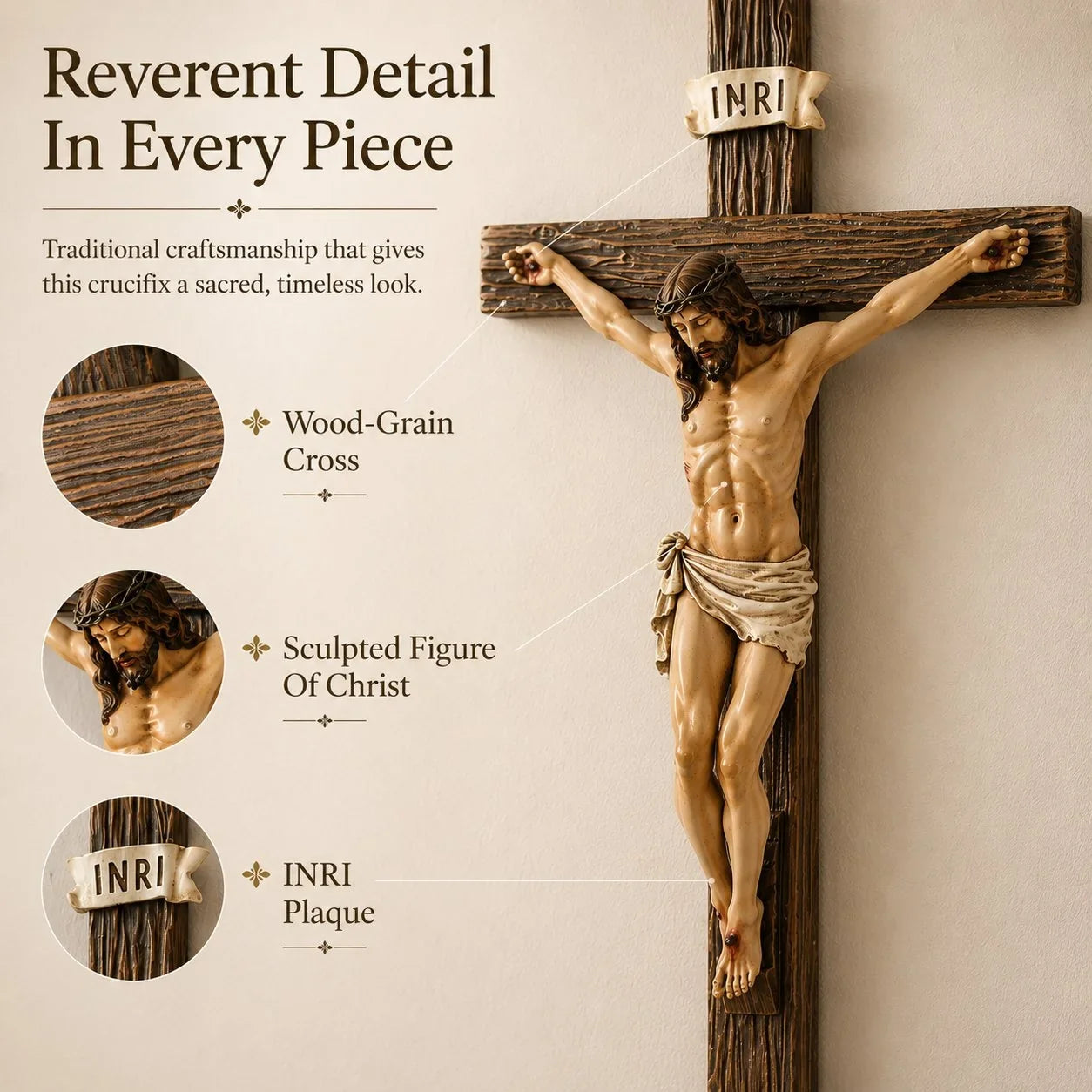 Purpose-Built Jesus Wall Crucifix – Home Blessing for Everyday Use