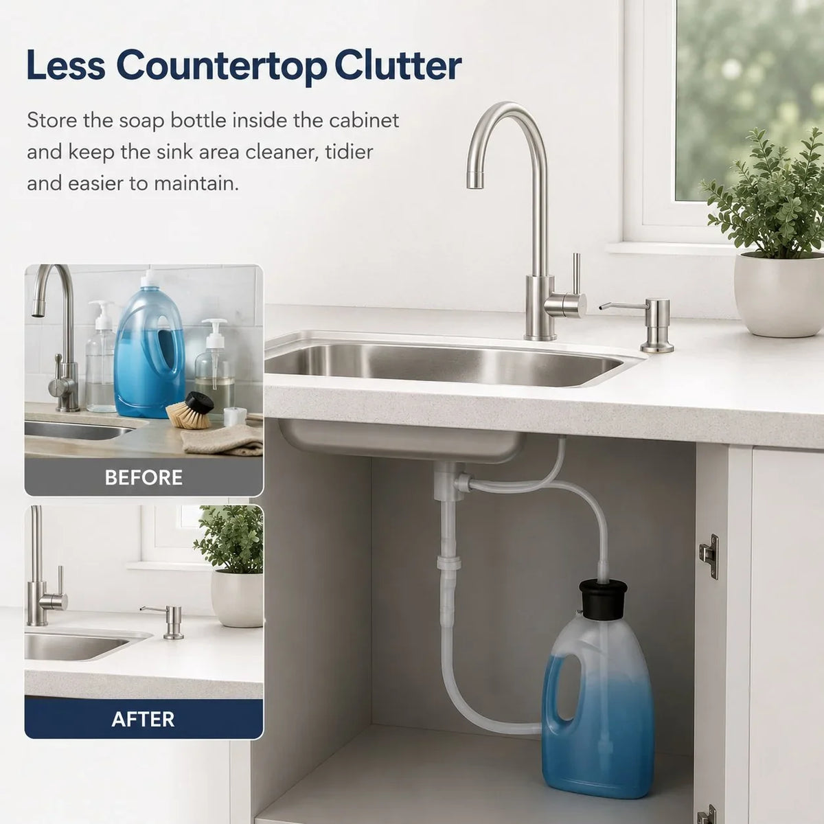 Practical Kitchen Sink Soap Dispensers for Kitchen Prep