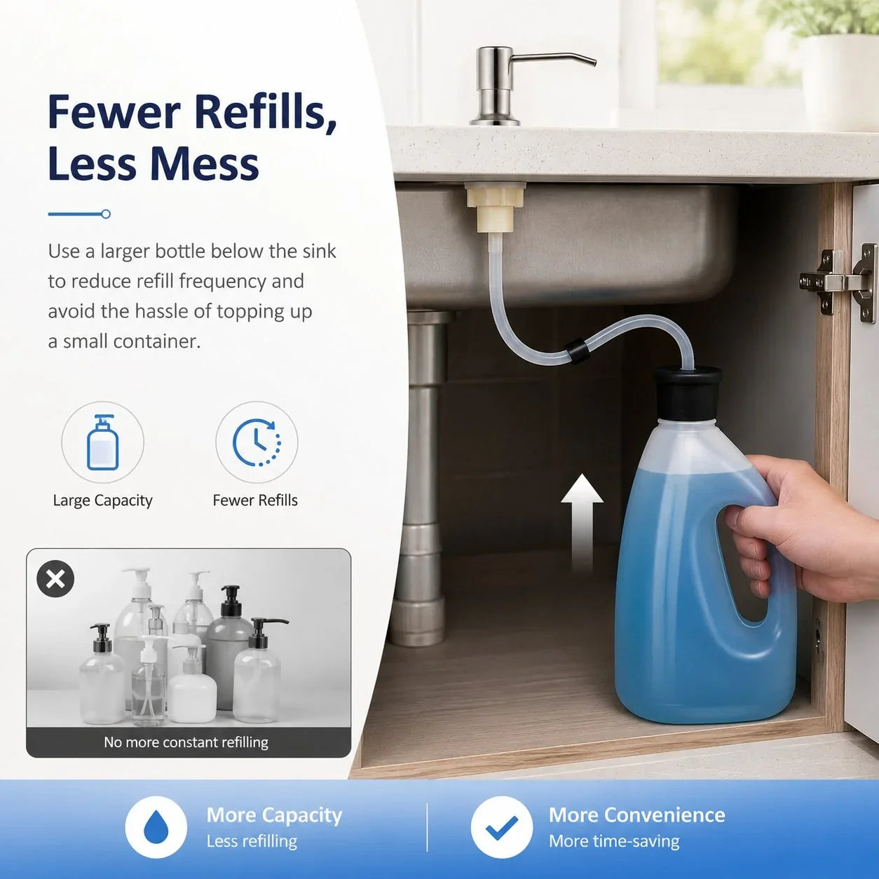 Practical Kitchen Sink Soap Dispensers for Kitchen Prep