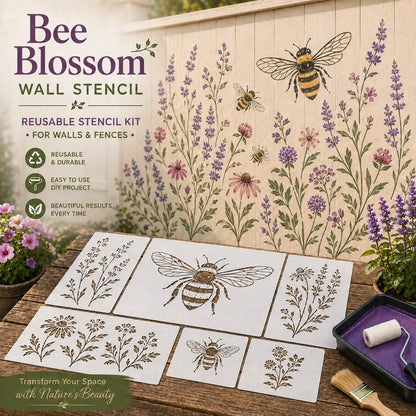 Outdoor Garden Bloom Wall Stencil Kit – DIY Garden Painting Templates