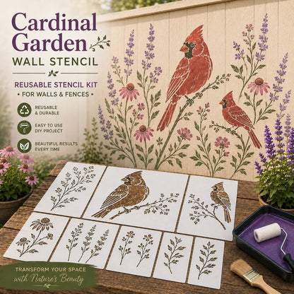 Outdoor Garden Bloom Wall Stencil Kit – DIY Garden Painting Templates