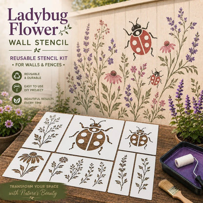 Outdoor Garden Bloom Wall Stencil Kit – DIY Garden Painting Templates