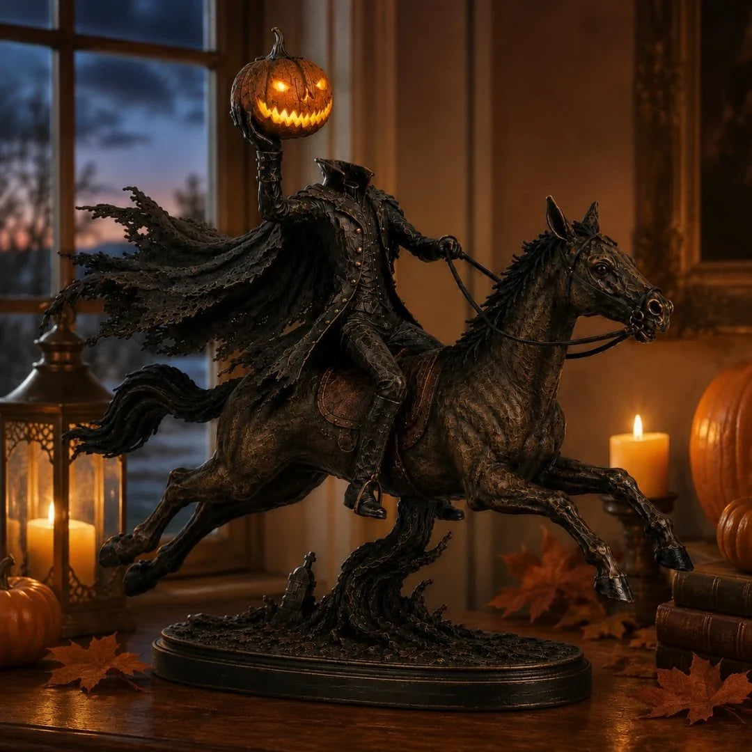 Midnight Chase Headless Horseman Display Statue