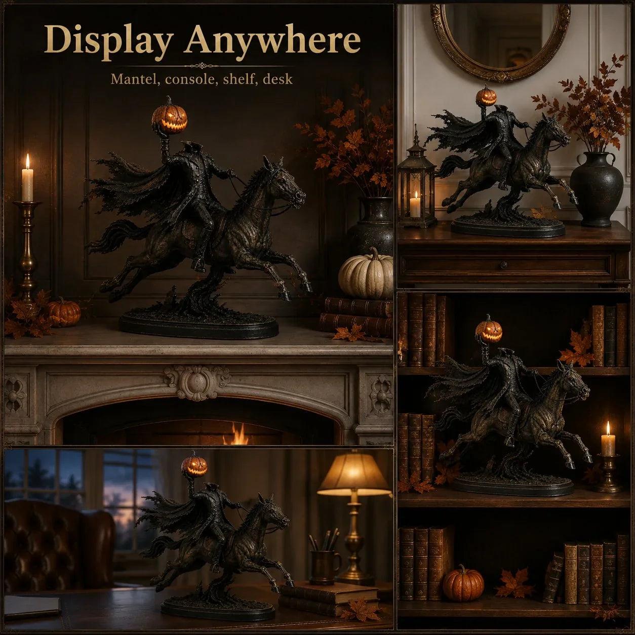 Midnight Chase Headless Horseman Display Statue