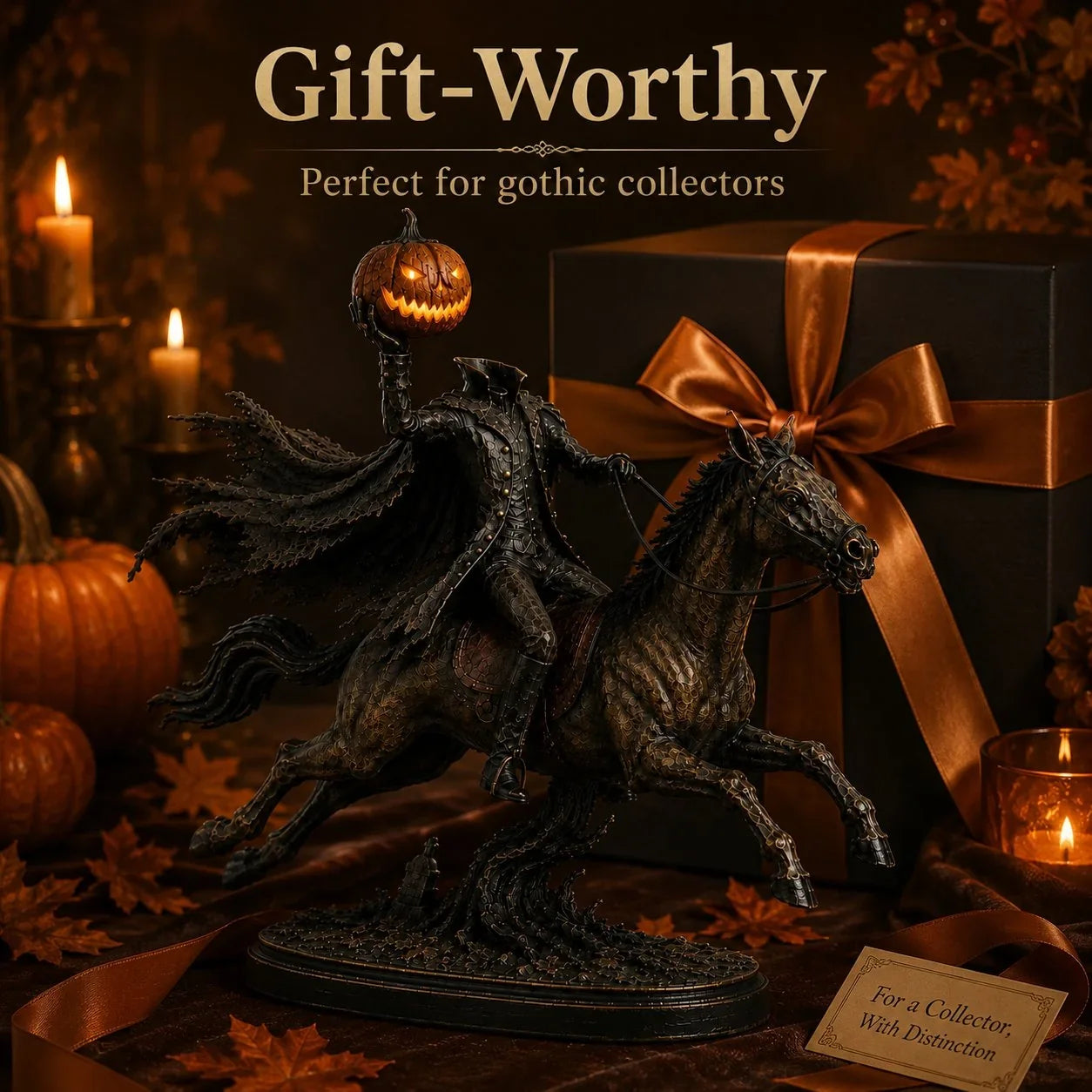 Midnight Chase Headless Horseman Display Statue