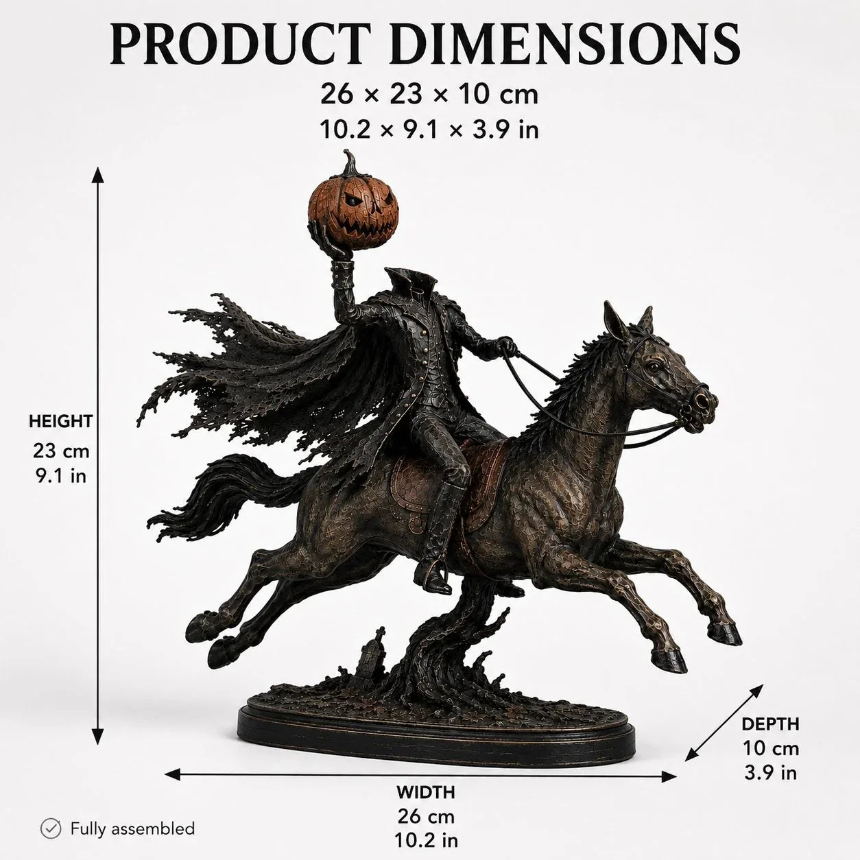 Midnight Chase Headless Horseman Display Statue