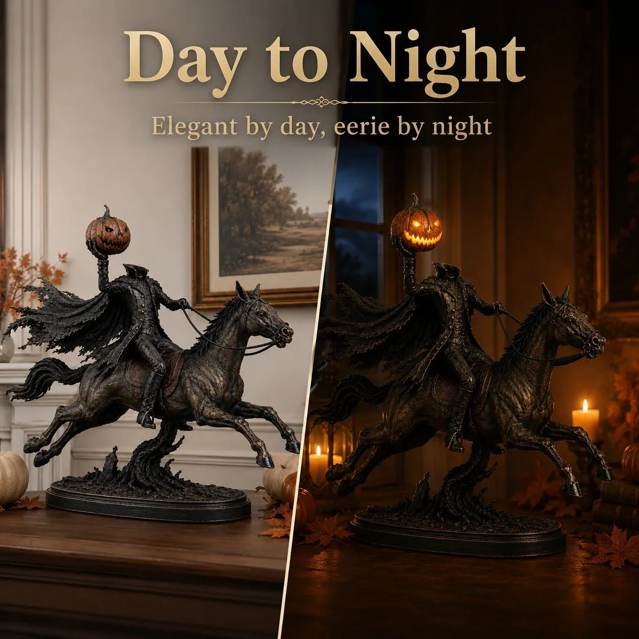 Midnight Chase Headless Horseman Display Statue