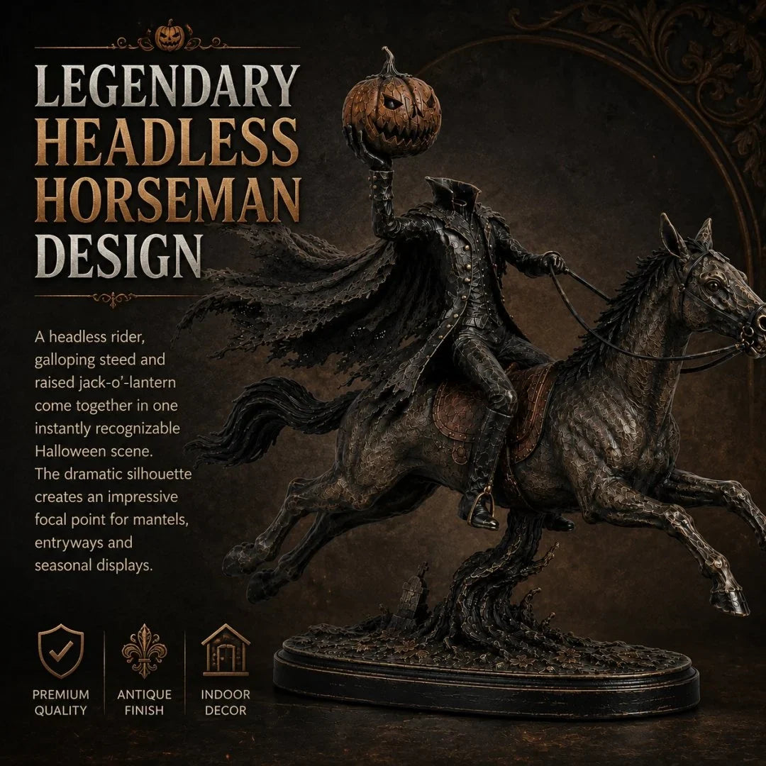 Midnight Chase Headless Horseman Display Statue