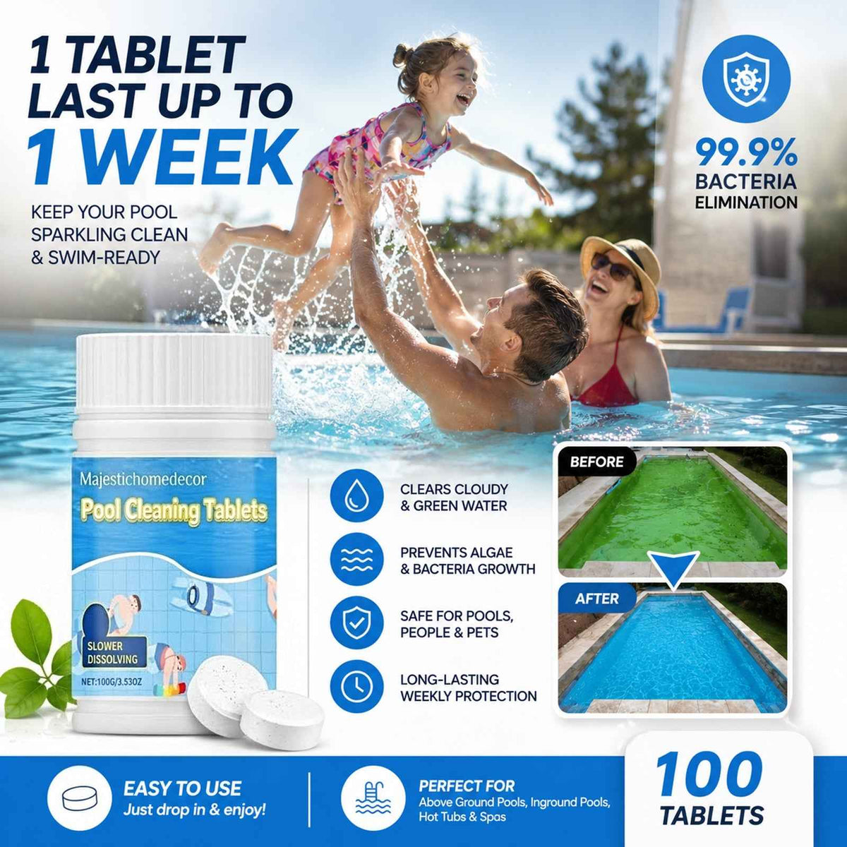Pool Purifier for Concentrated Algae Control