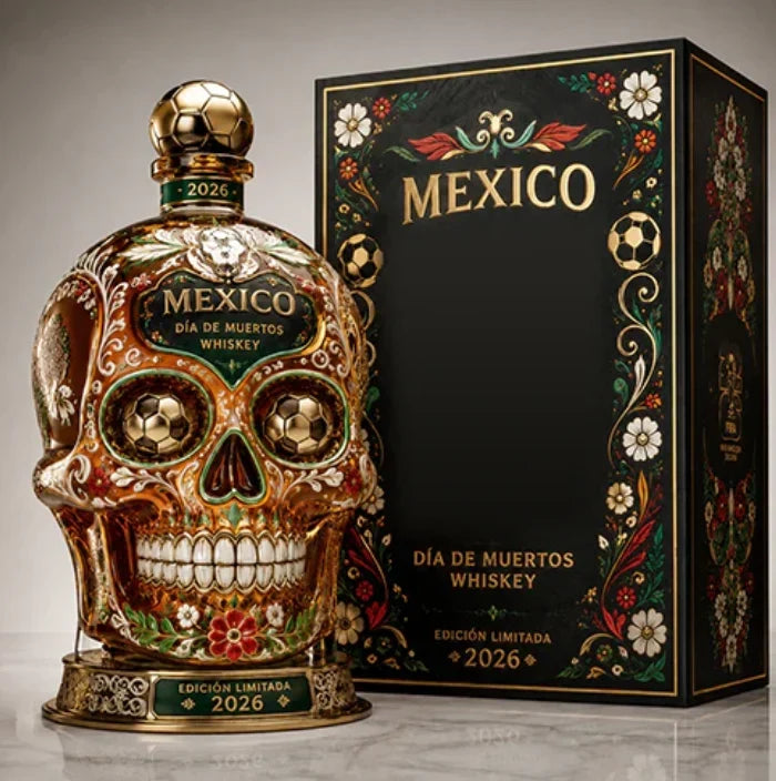 Purpose-Built Mexico Día de Muertos Whiskey Bottle for Everyday Use