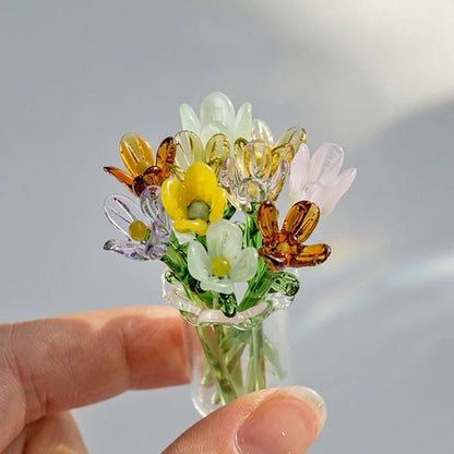 Purpose-Built Mini Dollhouse Flower Vase – Tiny Artificial Floral