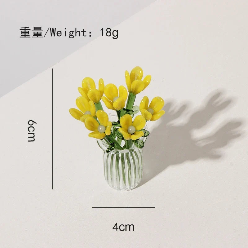 Purpose-Built Mini Dollhouse Flower Vase – Tiny Artificial Floral