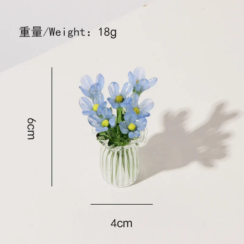Purpose-Built Mini Dollhouse Flower Vase – Tiny Artificial Floral
