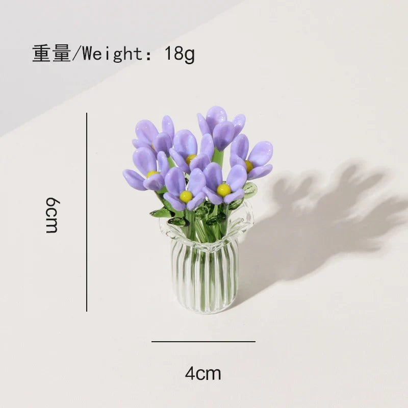 Purpose-Built Mini Dollhouse Flower Vase – Tiny Artificial Floral