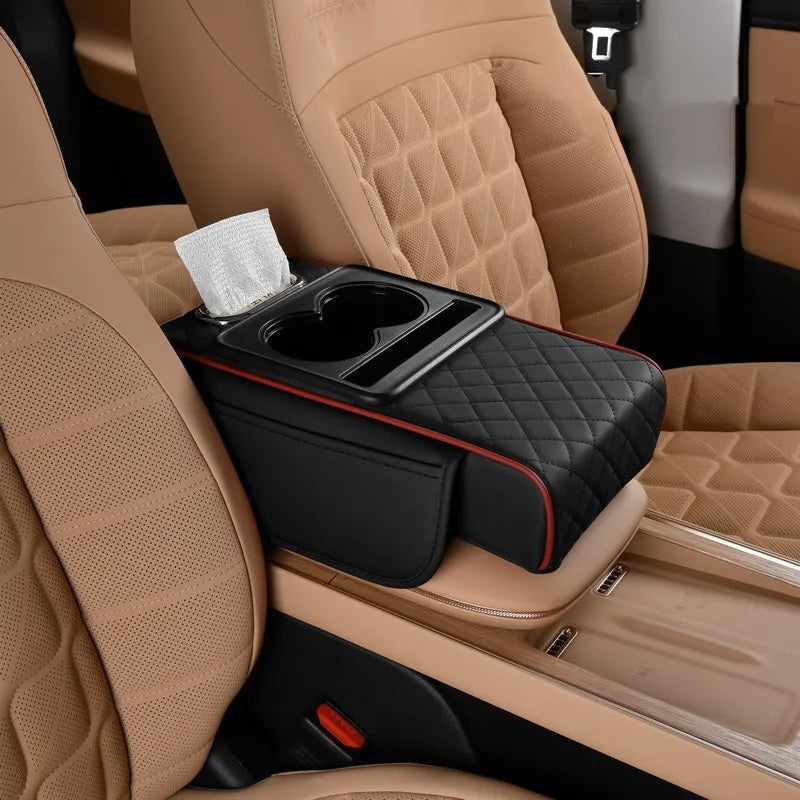 Universal PU Leather Car Armrest Organizer