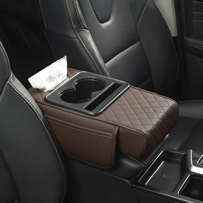 Universal PU Leather Car Armrest Organizer