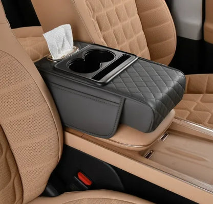 Universal PU Leather Car Armrest Organizer