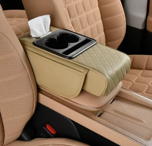 Universal PU Leather Car Armrest Organizer