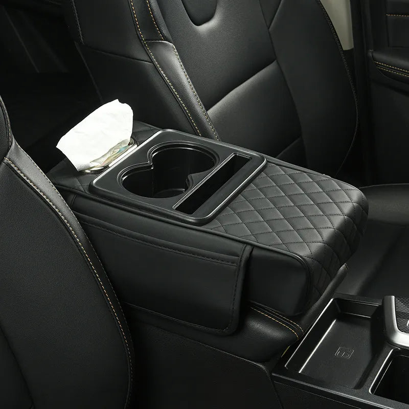 Universal PU Leather Car Armrest Organizer