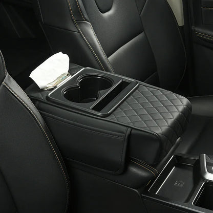 Universal PU Leather Car Armrest Organizer