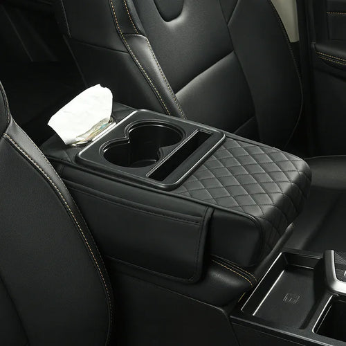 Universal PU Leather Car Armrest Organizer