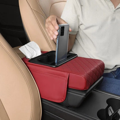 Universal PU Leather Car Armrest Organizer
