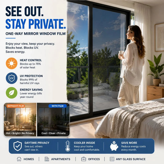 Purpose-Built One-Way Mirror Window Film – Heat Control & UV