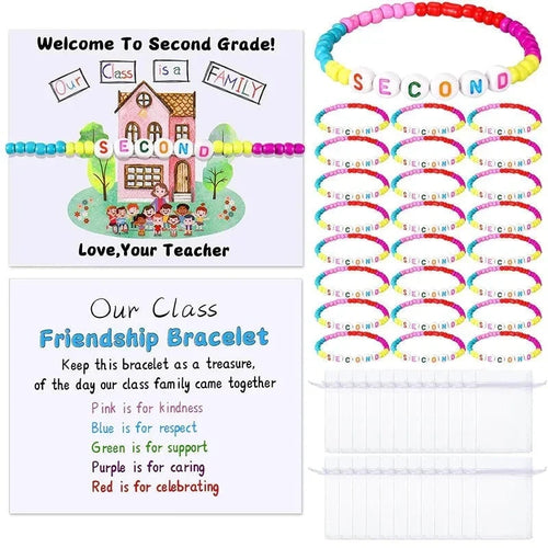Distinctive Pack of 25 Welcome Bead Bracelets - Strengthen Classroom