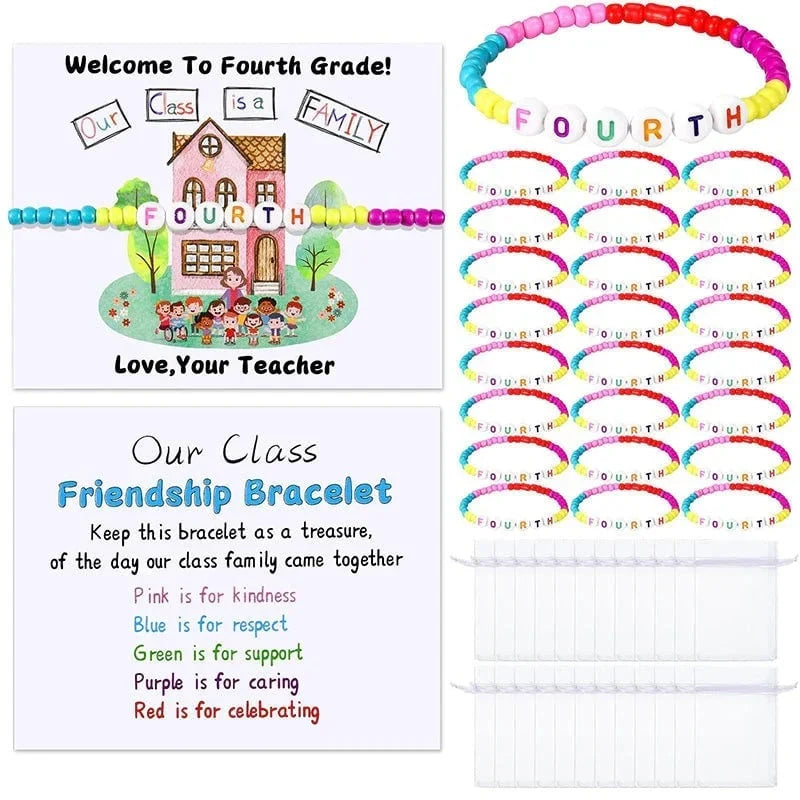 Distinctive Pack of 25 Welcome Bead Bracelets - Strengthen Classroom