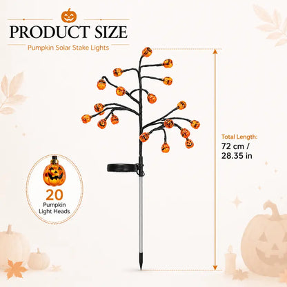 Outdoor Pumpkin Solar Stake Lights 4PCS – Outdoor Yard – Pumpkin Solar