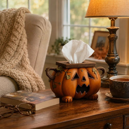 Purpose-Built Pumpkin Tissue Box Cover for Everyday Use