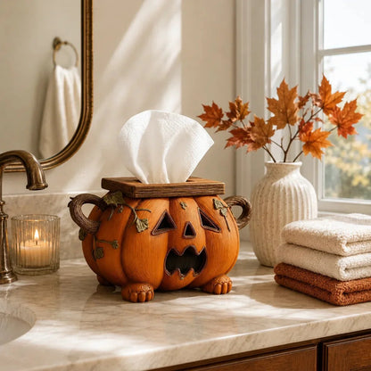Purpose-Built Pumpkin Tissue Box Cover for Everyday Use