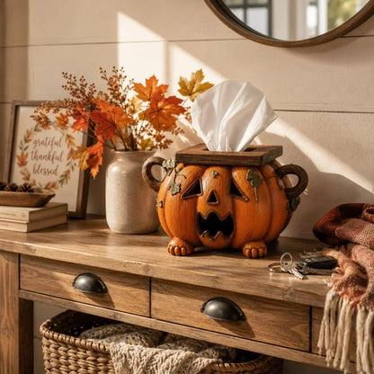 Purpose-Built Pumpkin Tissue Box Cover for Everyday Use